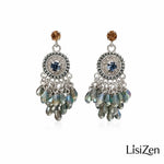 Bohemian Vintage Crystal Tassel Drop Earrings