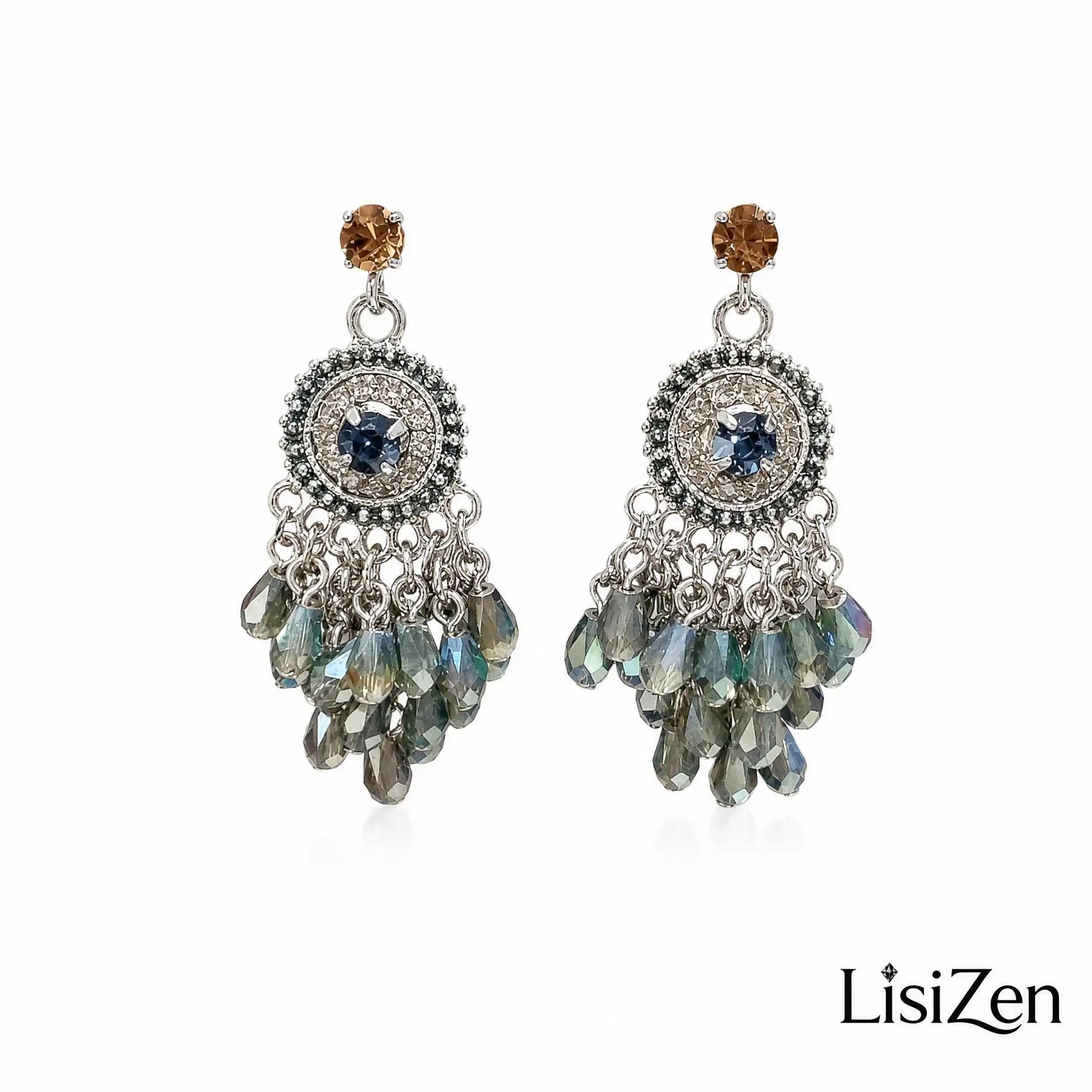 Bohemian Vintage Crystal Tassel Drop Earrings