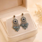 Bohemian Vintage Crystal Tassel Drop Earrings