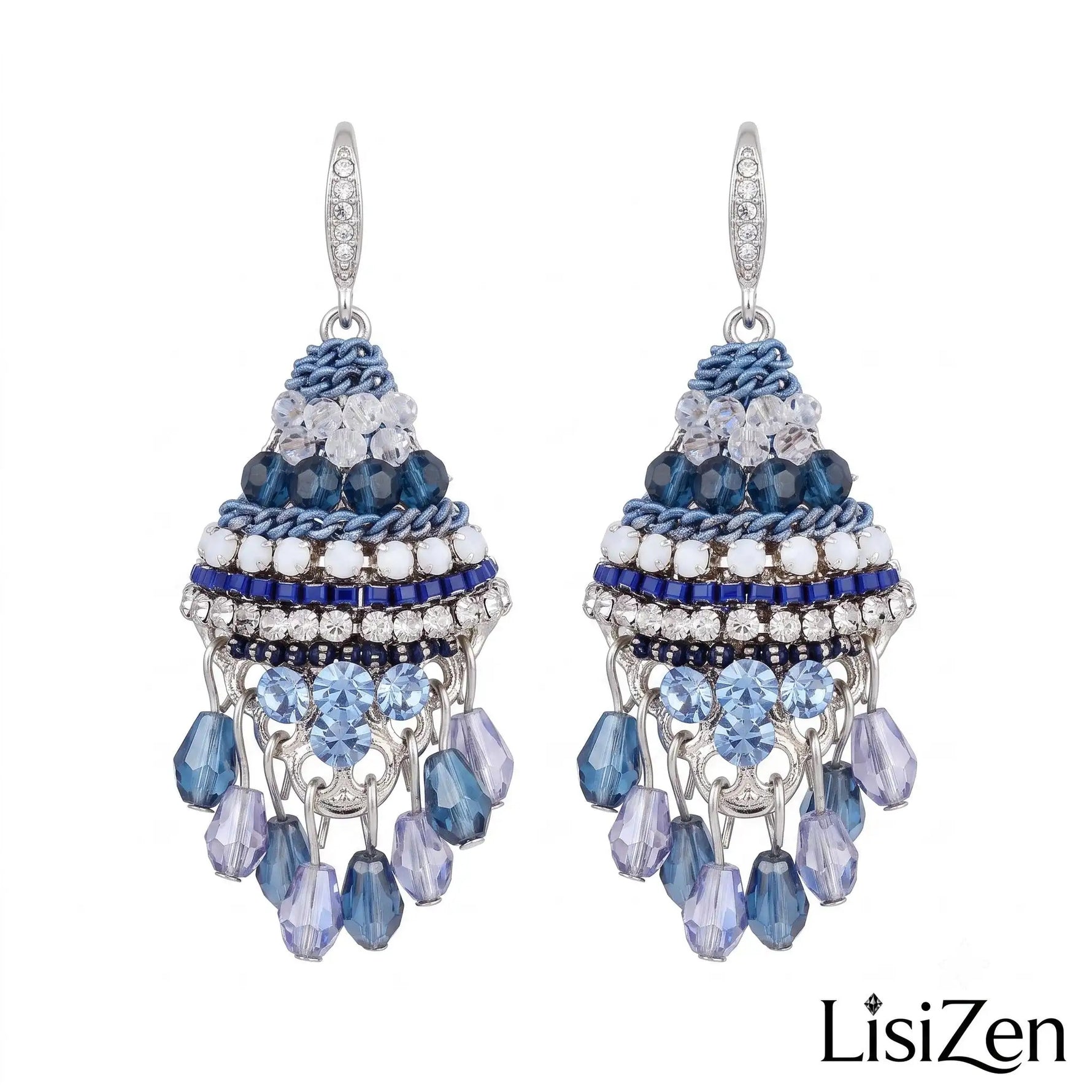 Bohemian Vintage Handmade Beaded Tassel Drop Earrings
