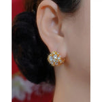 Bold Geometric Square Leopard Print Earrings