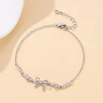 Bow Crystal Heart Bracelet