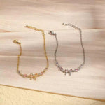 Bow Crystal Heart Bracelet