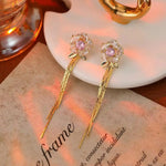 Bow Tassel Drop Earrings