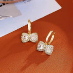 Bowknot Crystal Daily Commute for Hoop Earrings