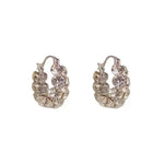 Braided Crystal Huggie Earrings