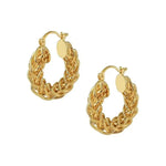 Braided O-Shaped Hoop Earrings
