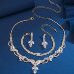 Bridal Crystal Crystals Wedding 3- Jewelry Set
