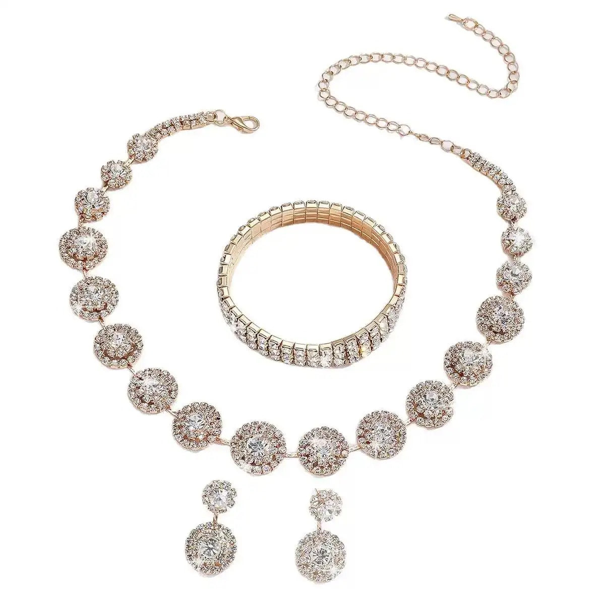 Bride Must-Have Crystal Three- Jewelry Set