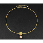 Brown Crystal Pendant Necklace