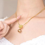 Brown Crystal Pendant Necklace