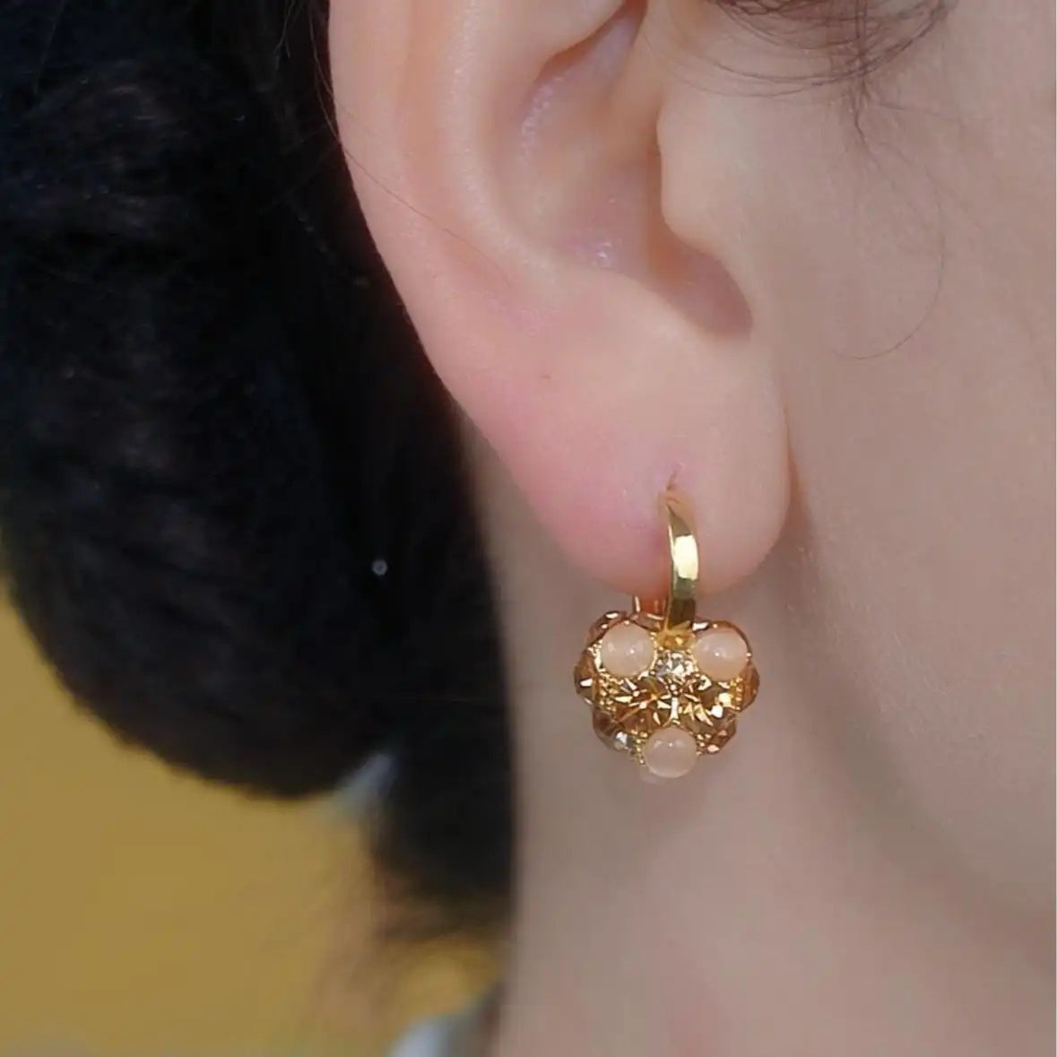 Brown Heart Earrings