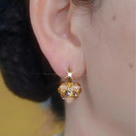 Brown Heart Earrings