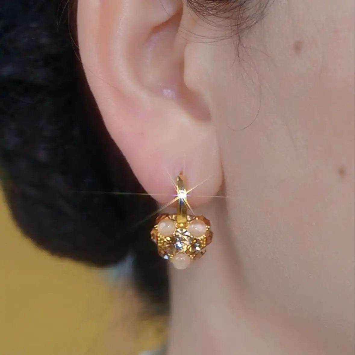 Brown Heart Earrings