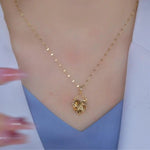 Brown Heart Pendant Necklace