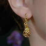 Brown Maillard Basket Earrings