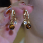 Brown Malad Gourd Earrings