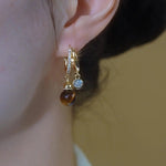 Brown Malad Gourd Earrings