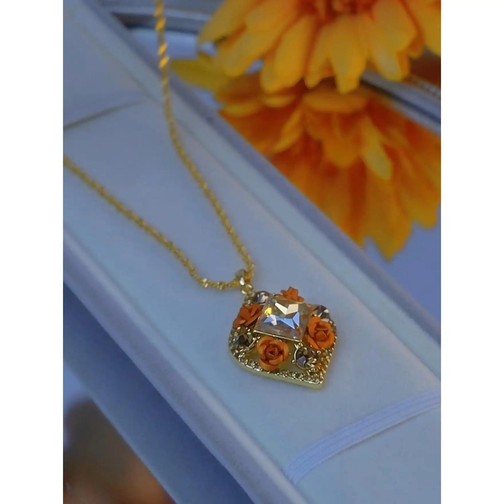 Brown Rhombus Necklace