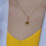 Brown Zircon Pendant Necklace