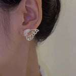 Butterfly Fluttering Double-Layer Detachable Two-Wear Earrings