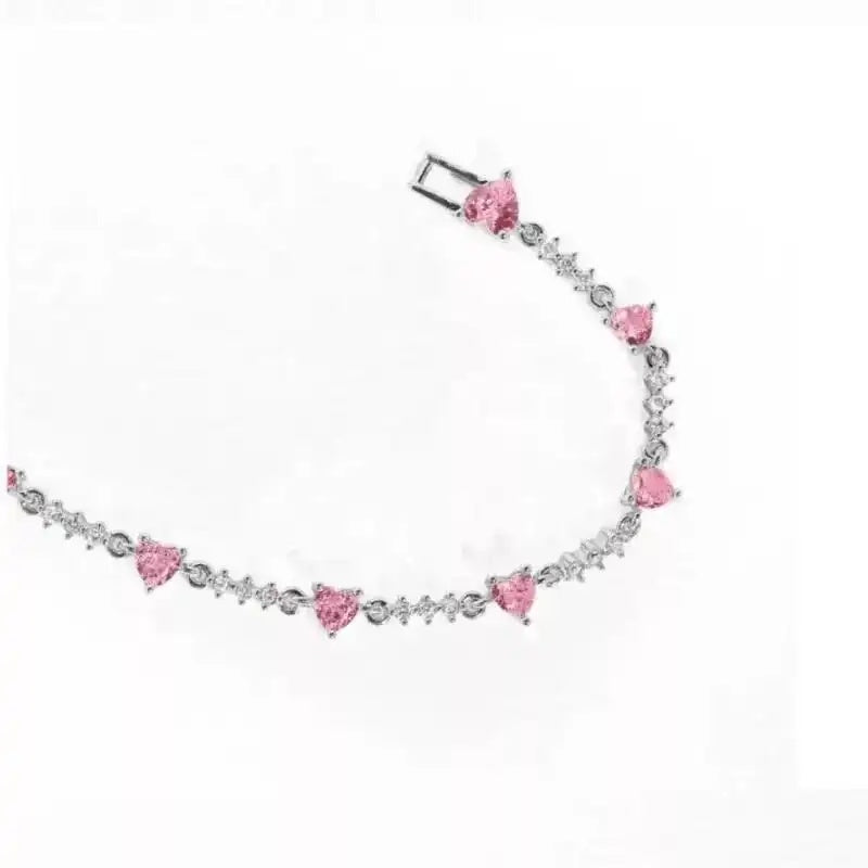 Butterfly Heart Crystal Tennis Bracelet