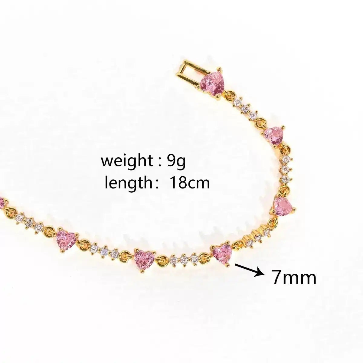 Butterfly Heart Crystal Tennis Bracelet