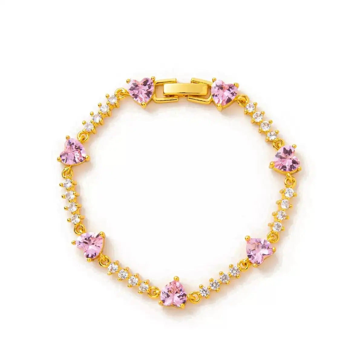 Butterfly Heart Crystal Tennis Bracelet
