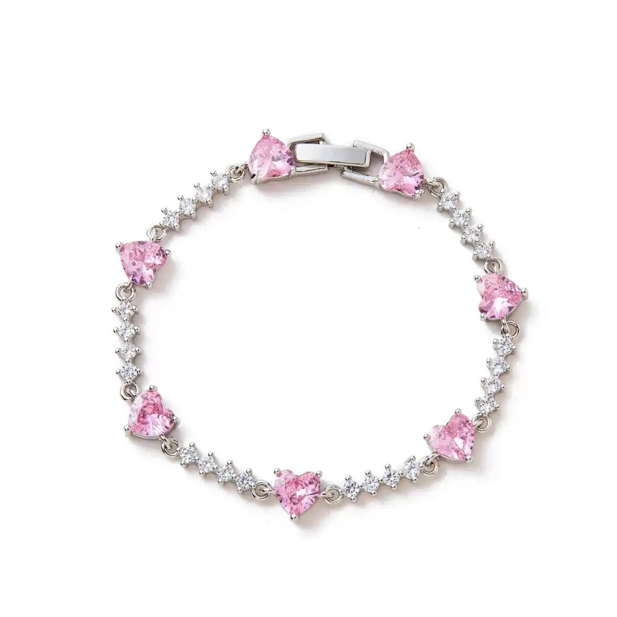 Butterfly Heart Crystal Tennis Bracelet