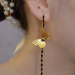 Butterfly Long Tassel Drop Earrings