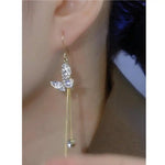 Butterfly Tassel Crystal Drop Earrings