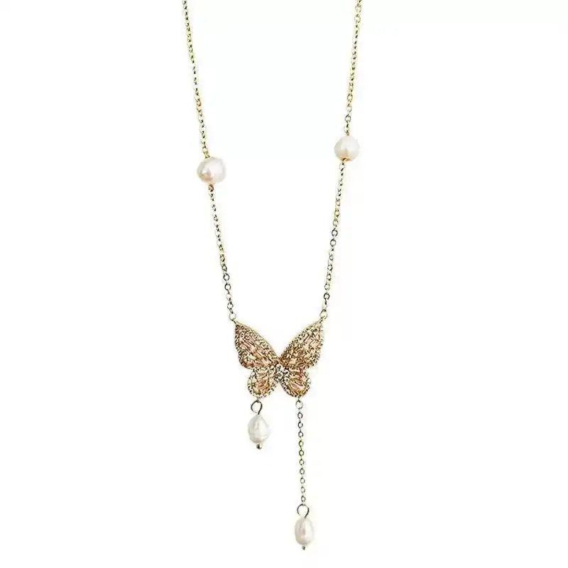 Butterfly Tassel Necklace