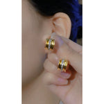 C-Shaped Minimalist Irregular Metallic Needle Earrings