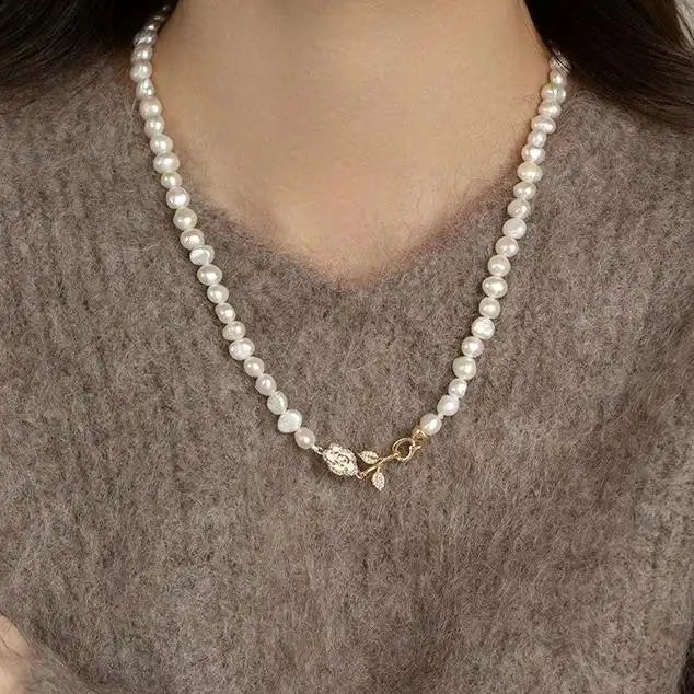 Camellia Baroque Pearl Necklace