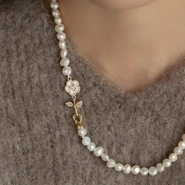 Camellia Baroque Pearl Necklace