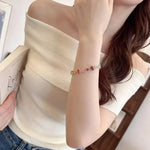 Candy Color Dopamine Crystal Geometric Bracelet
