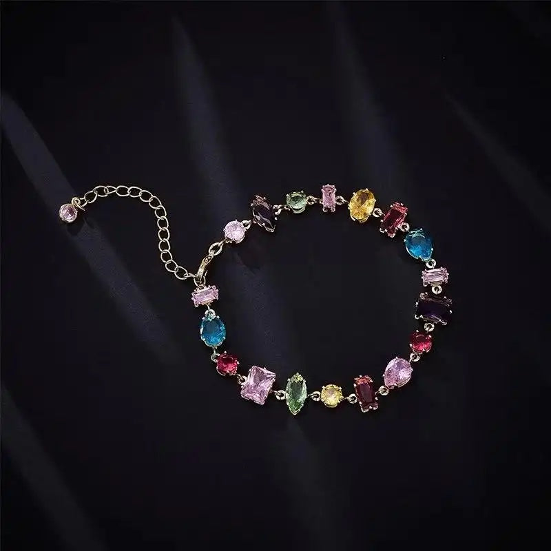 Candy Color Dopamine Crystal Geometric Bracelet