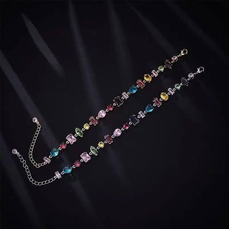 Candy Color Dopamine Crystal Geometric Bracelet