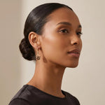 Caramel Teardrop Round Drop Earrings