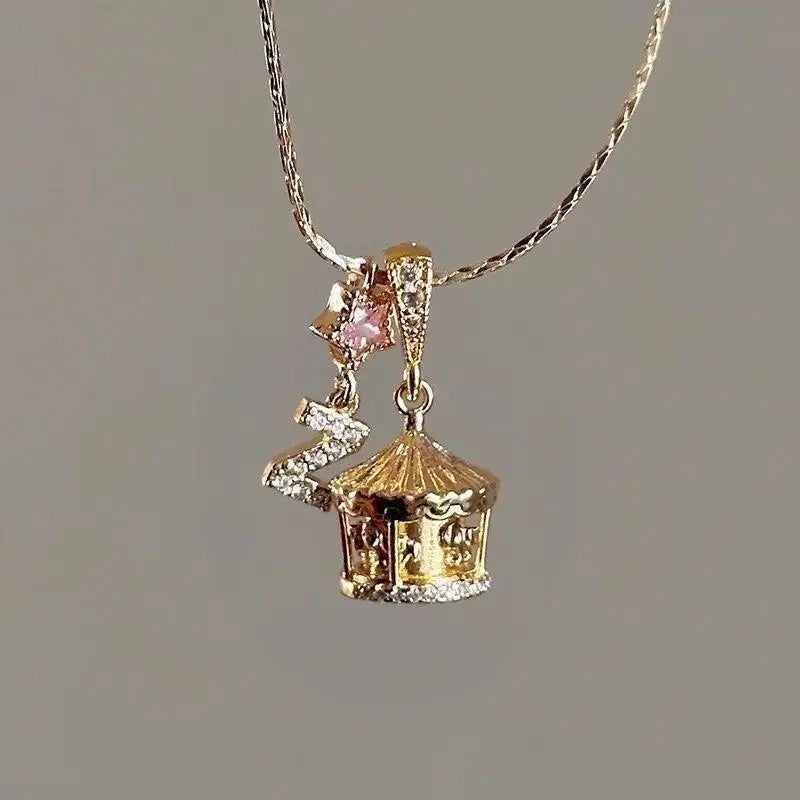 Carousel Gold- Spring Summer Necklace