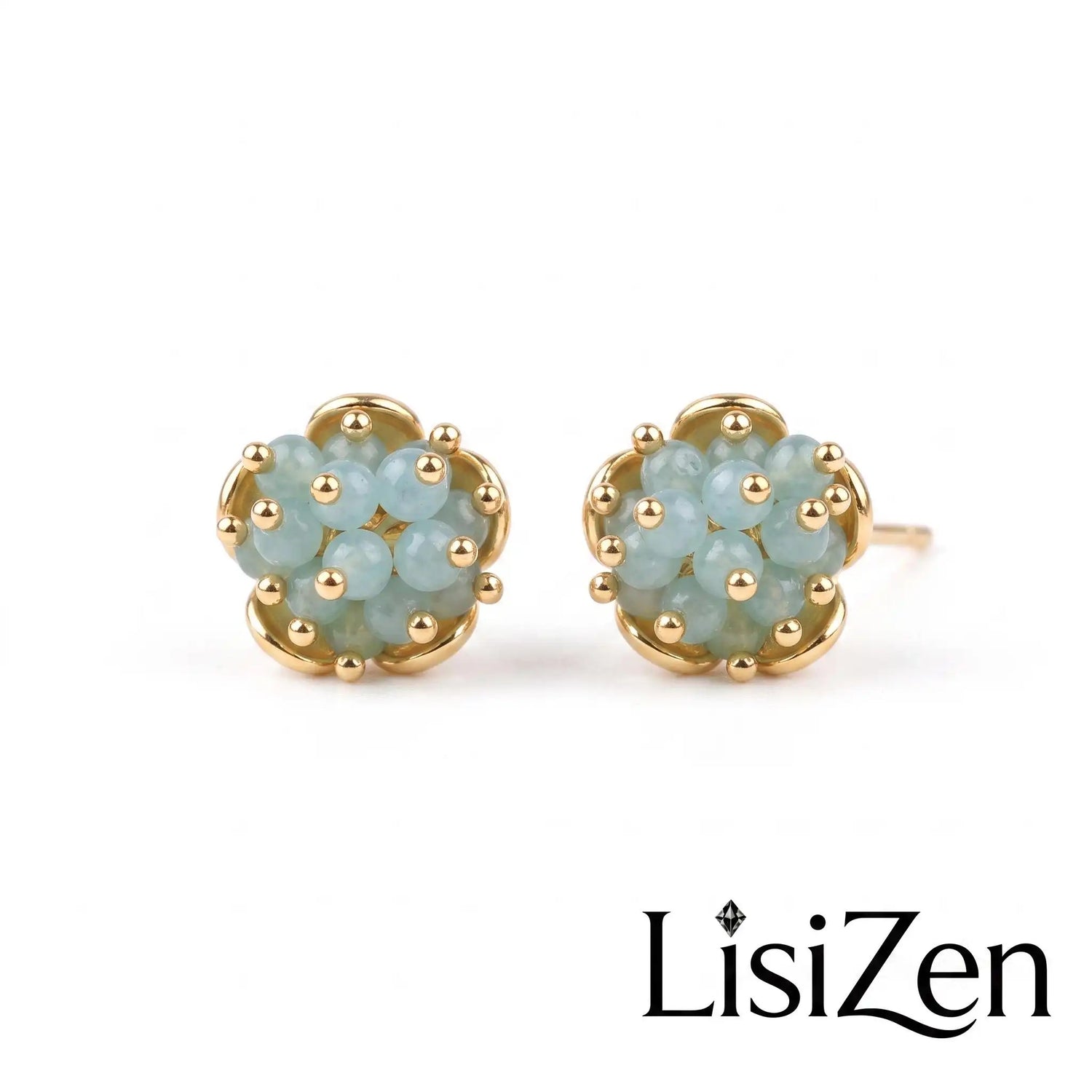 Cat Eye Flower Stud Earrings