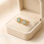 Cat Eye Flower Stud Earrings