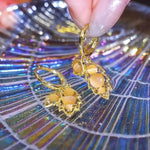 Cat Eye Leaf Earrings