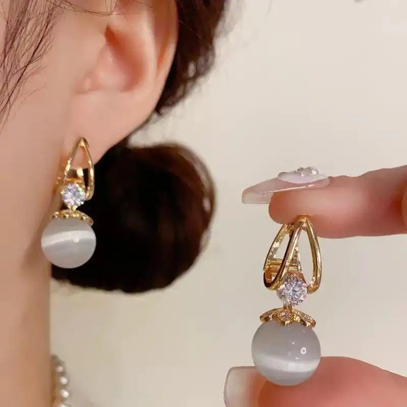 Cat Eye Minimalist Hoop Earrings