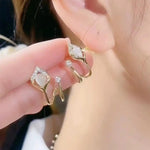 Cat Eye Stud Earrings