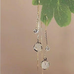 Cat Eye Tassel Long Drop Earrings