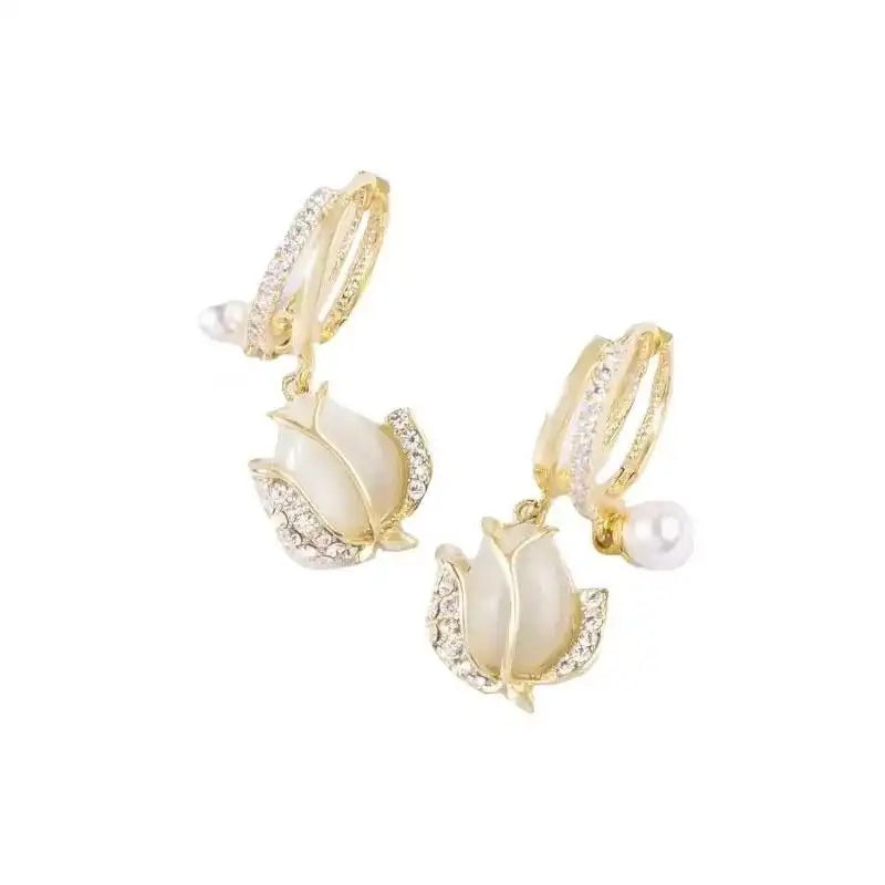 Cat Eye Tulip Earrings