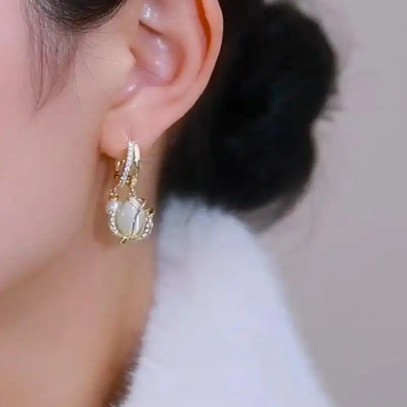 Cat Eye Tulip Earrings