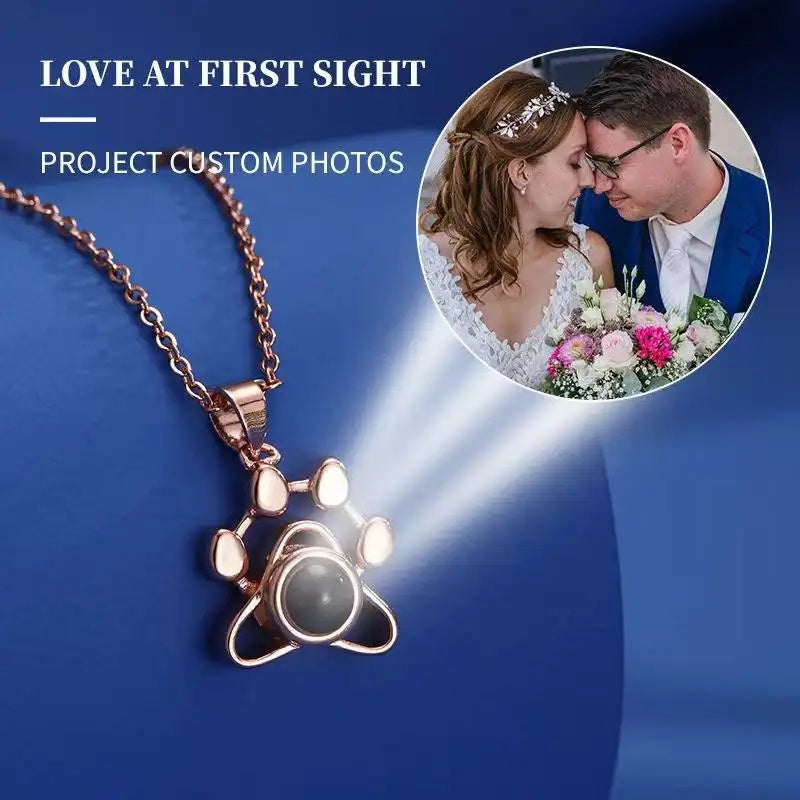 Cat Paw Custom Name Engraving Necklace