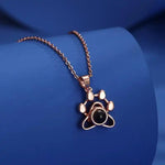 Cat Paw Custom Name Engraving Necklace
